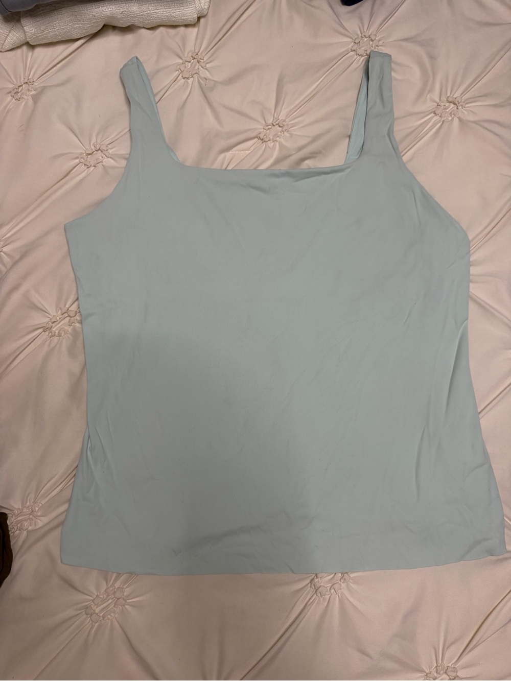 Nike Light Blue Square Neck Tank Top with built in bra